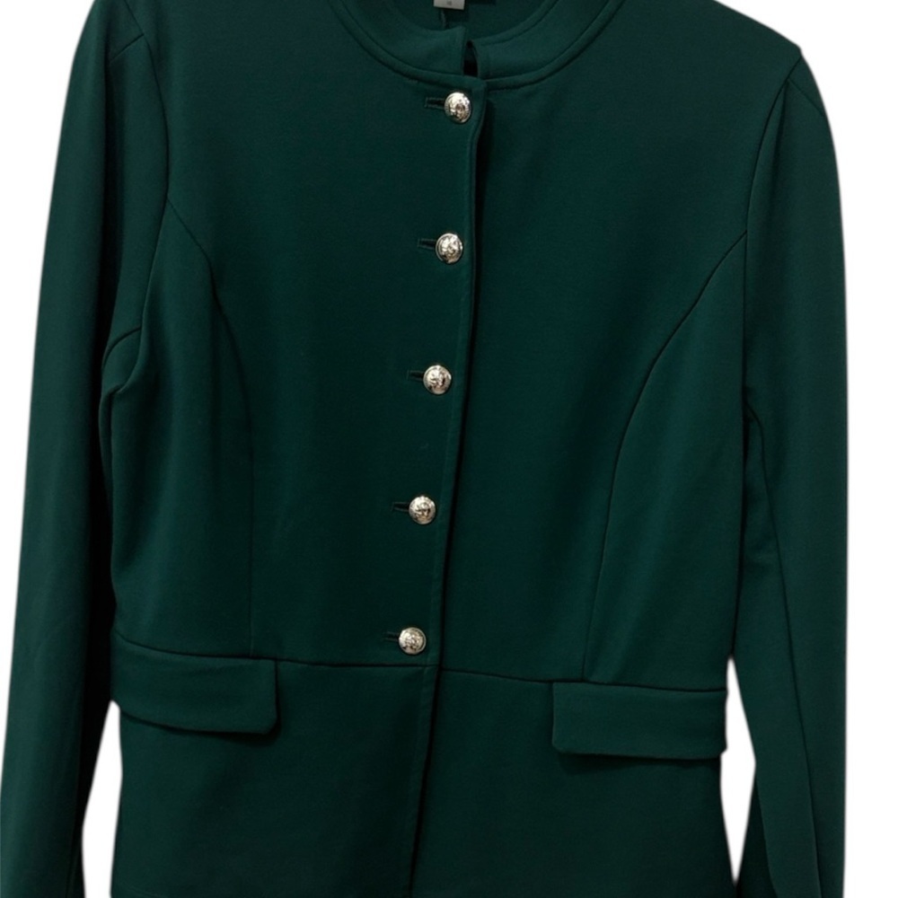 Tommy Hilfiger Dark Green Blazer with Pearl Buttons - Picture 2 of 5